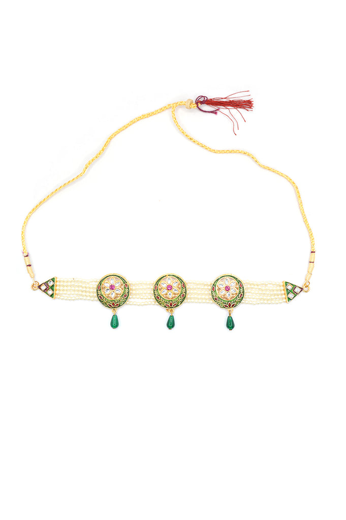 Kundan Choker Necklace Set for girls - Traditional Choker Necklace online