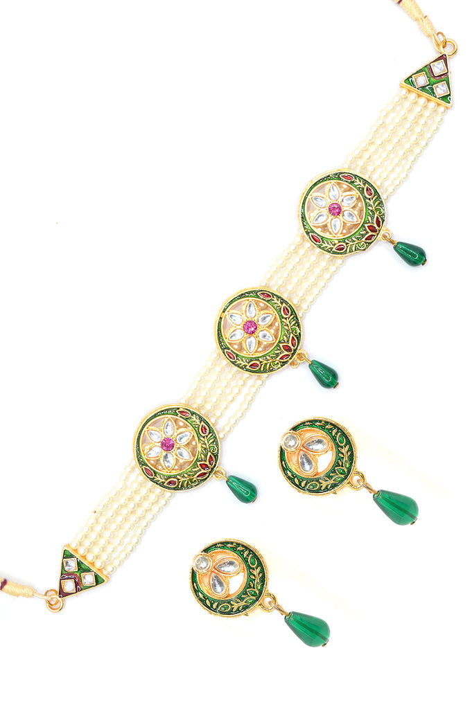 Kundan Choker Necklace Set  Online - Buy Stunning Choker Necklaces