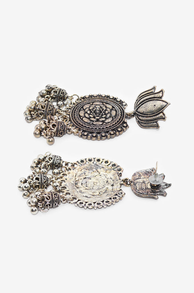 Oxidised Jhumki Earrings for women - Earrings Design Online