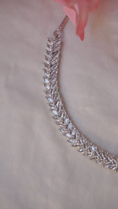 Vogue Necklace Set Marquise American Diamonds
