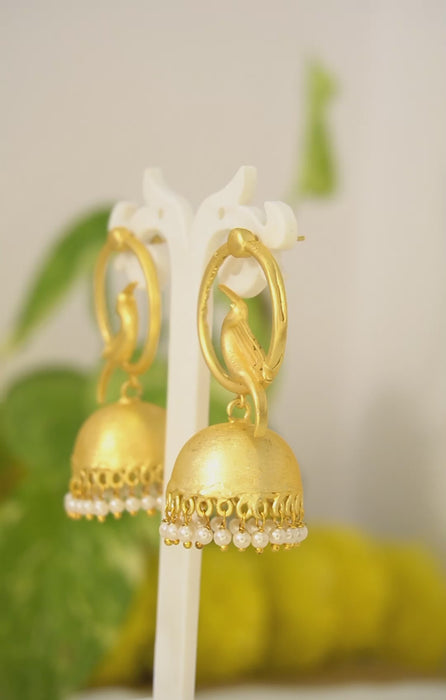 Sparrow Gold Plated Jhumki Earring
