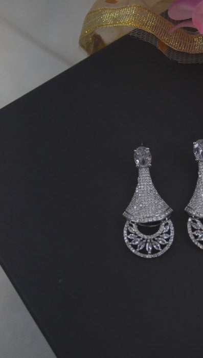Dangler Statement American Diamond Earrings