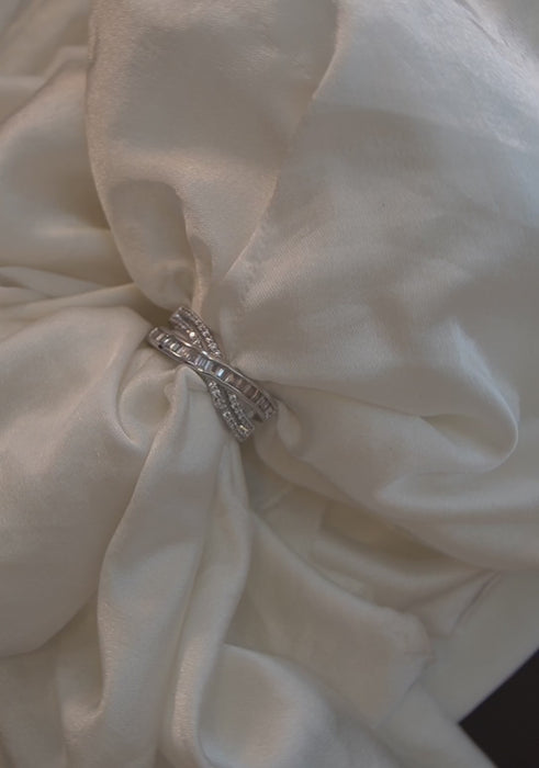 Intertwined American Diamond Ring - American Diamond Rings For Women