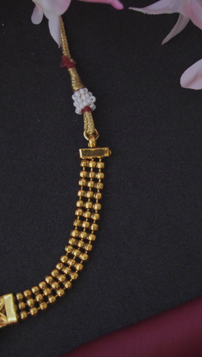 18K Gold Plated Dulhan Doli Choker Necklace Set